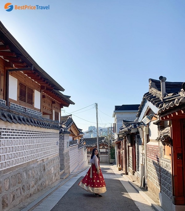 Mặc Hanbok du lịch làng cổ Bukchon Hanok 